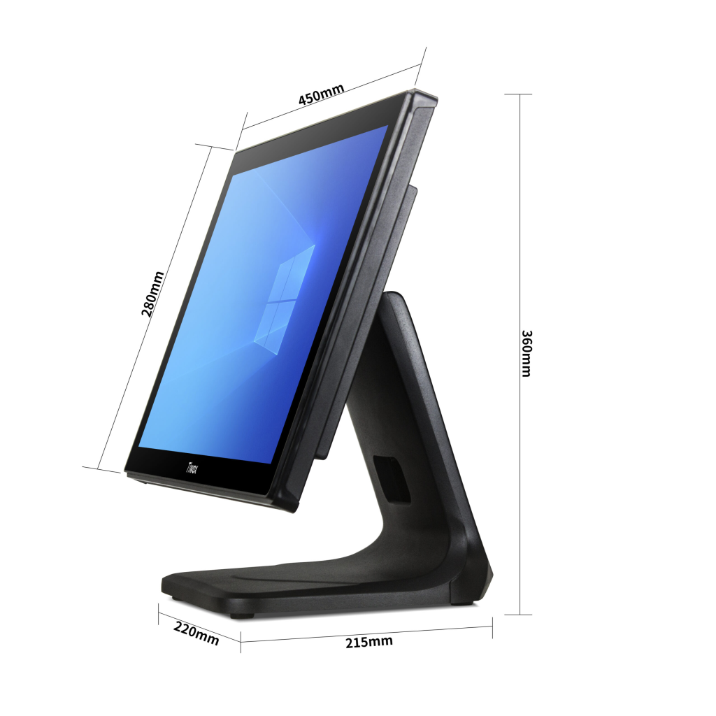 Tiwox TP-7610, Intel i7 10.Nesil, 18.5" Ekran,  8GB Ram, 128GB M.2 SSD, Endüstriyel, Dokunmatik Pos PC - Tiwox - görsel 2