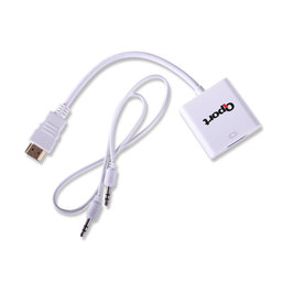 QPORT (Q-HD-VGJ) HDMI TO VGA/SES CEVIRICI