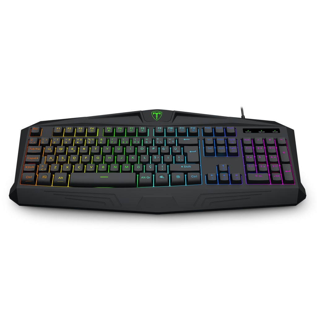 T-DAGGER TANKER, T-TGK106, USB Kablolu, Türkçe Q, Rainbow Backlight, Membran Tuşlar, 104 Tuşlu, Gaming Klavye - T-Dagger - görsel 4