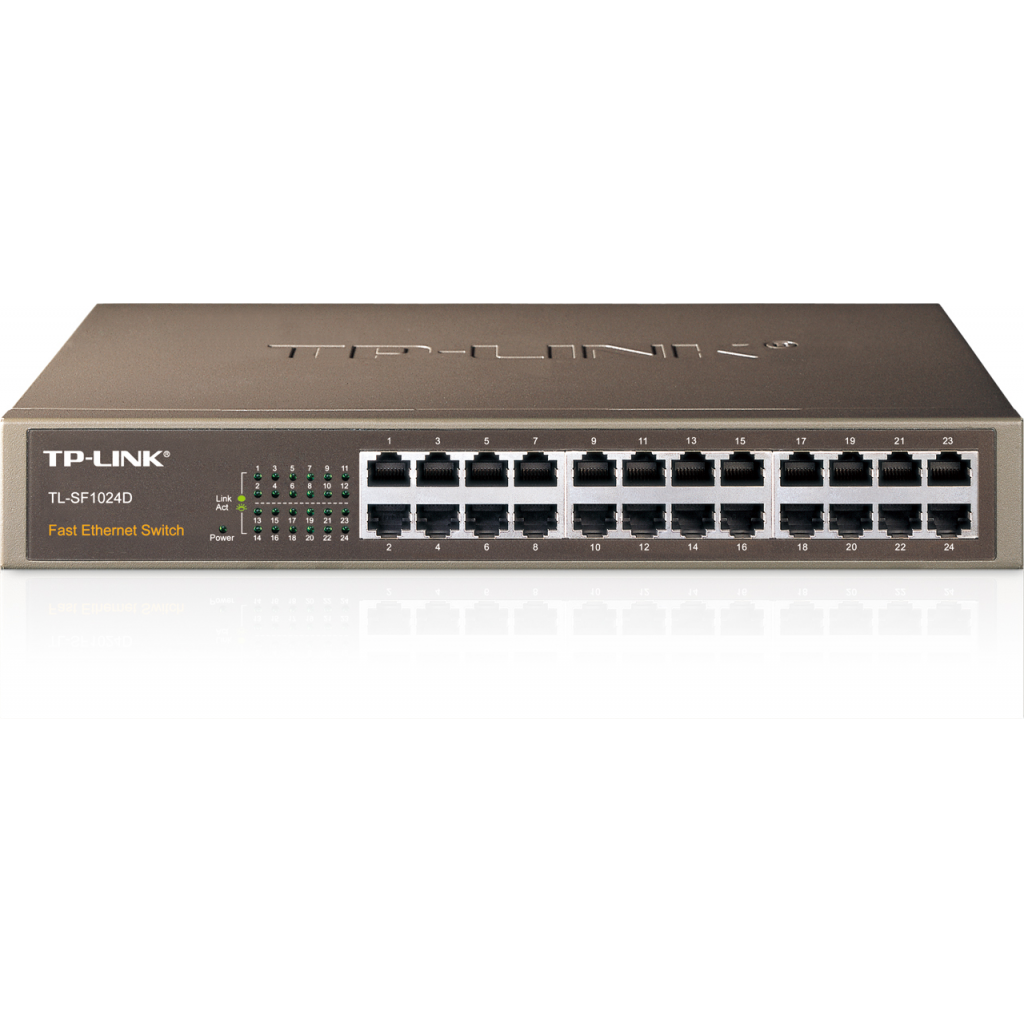 TP-LINK TL-SF1024D, 24Port, MegaBit, Metal Kasa, Yönetilemez, Rackmount Switch - Tp-Link