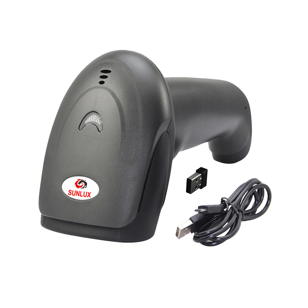 SUNLUX XL-9309B, EL Tipi, Laser, WiFi, Bluetooth, Kablosuz, 300Metre, 1D, Barkod Okuyucu - Sunlux
