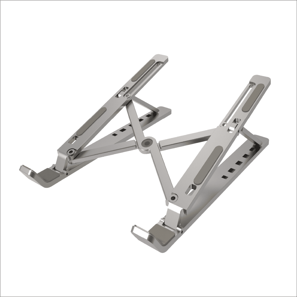 ENKADO EKD-NT20, 10"-18" Notebook Standı, Taşınabilir, Katlanır, 7 Kademeli Ayarlanabilir Yükseklik, Alüminyum (Gümüş) - Feny
