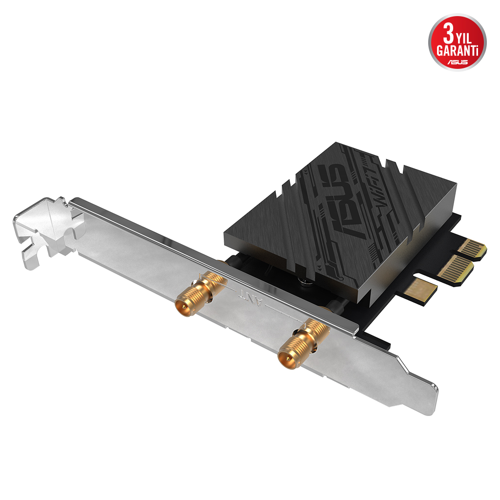 ASUS PCE-BE92BT, WIFI7, BE9400, 5764-2882-688Mbps, 6GHz-5GHz- 2.4GHz, Bluetooth 5.4, PCIe Ağ Adaptörü - Asus - görsel 2