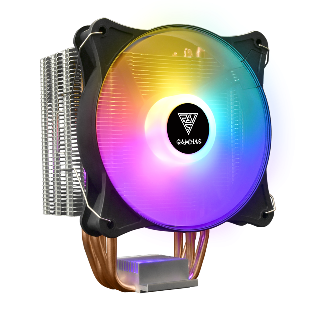 GAMDIAS BOREAS E1-410 Lite, ARGB, 120mm, CPU  Kule Tipi Hava Soğutma, Doğrudan Temas Teknolojisine Sahip 4 adet Gelişmiş Bakır Isı Borusu (AMD AM4 ve INTEL Tüm işlemciler ile uyumlu) - Gamdias