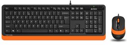 A4 TECH F1010 USB KABLOLU Q KLAVYE MOUSE SET TURUNCU - A4 TECH