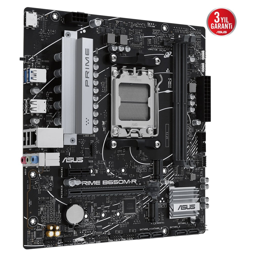 ASUS PRIME B650M-R B650 DDR5 (Vga Yok) GLan 2.5G mATX HDMI USB3 ARGB 2xM2 AM5 AMD Anakart - ASUS - görsel 4
