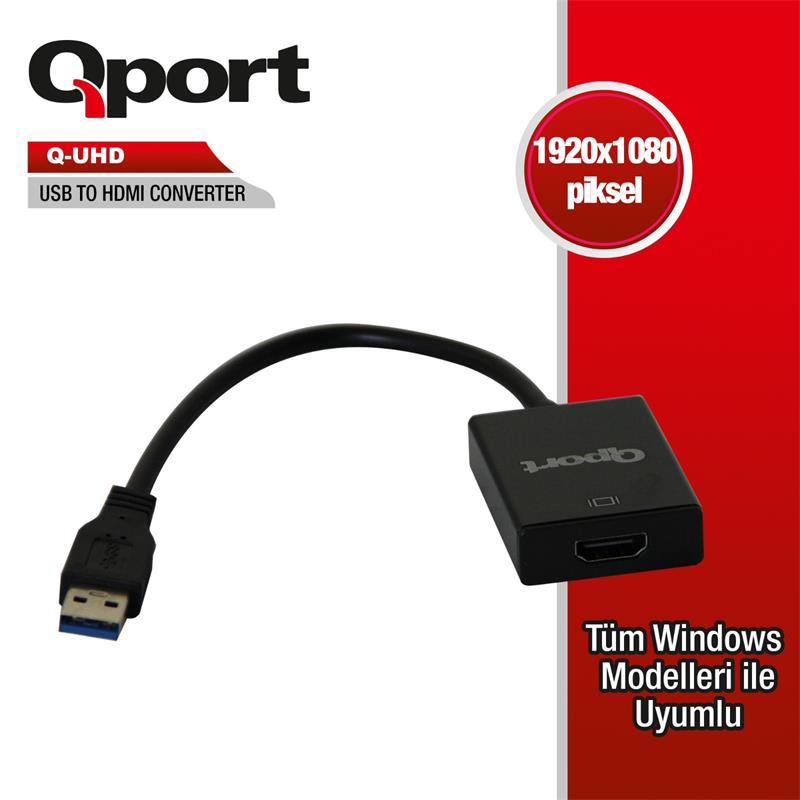 QPORT (Q-UHD) USB3.0 TO HDMI CEVIRICI - QPORT - görsel 2