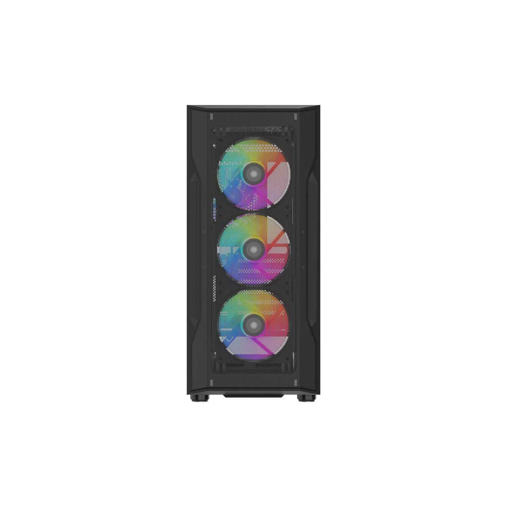 SAMA S40BK Black, H700BK 700W, 80 PLUS, Tempered Glass Panel, Mesh Ön Panel, Type-C, 4x120mm ARGB Fan, ATX, GAMING KASA - Sama - görsel 2