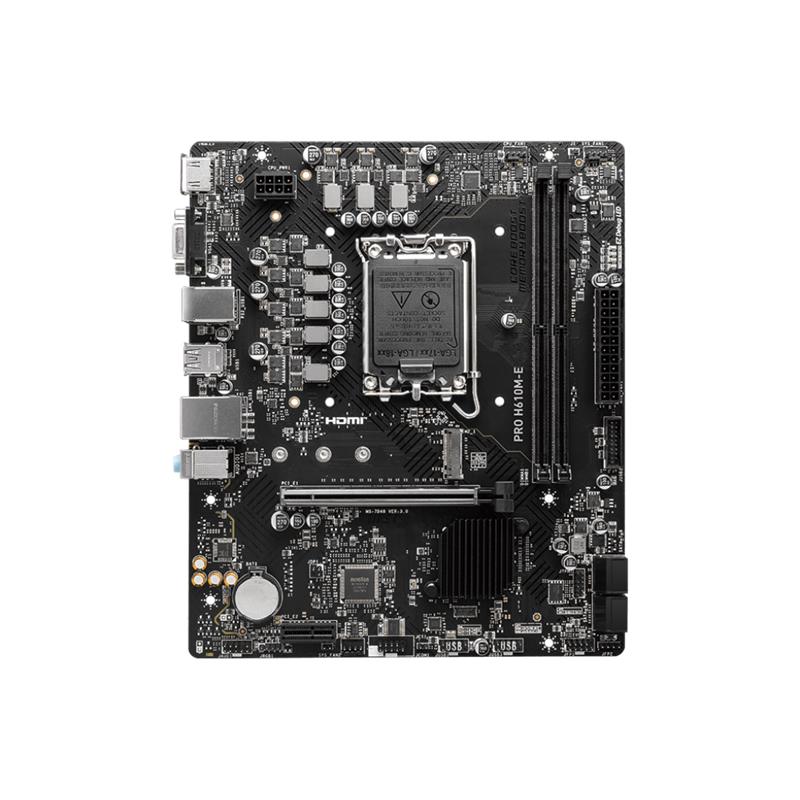MSI PRO H610M-E DDR5 1700P DDR5 SES GLAN HDMI/VGA SATA3 USB3.2 mATX - MSI - görsel 3