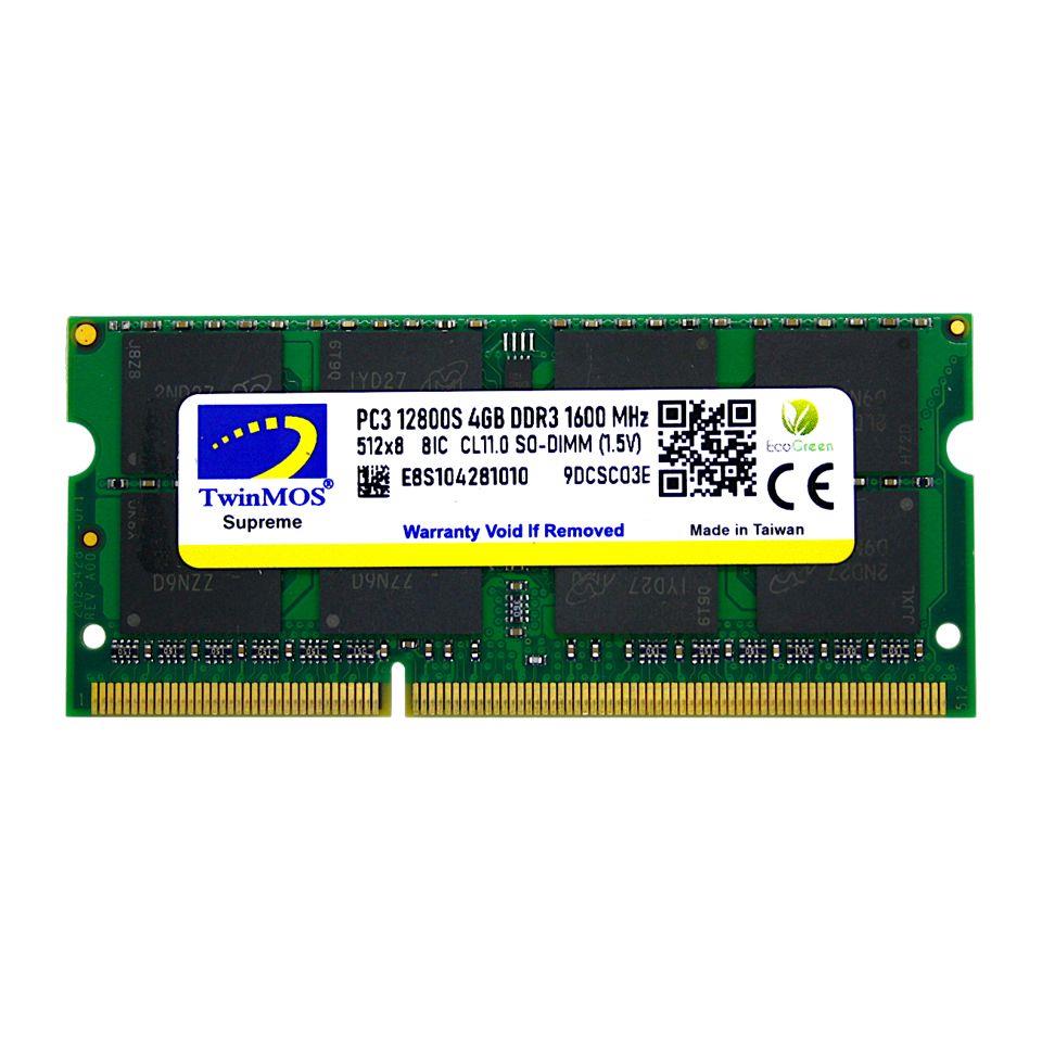 4 GB DDR3 1600MHz TWINMOS CL11 1.5V SODIMM (MDD34GB1600N) - TWINMOS - görsel 2
