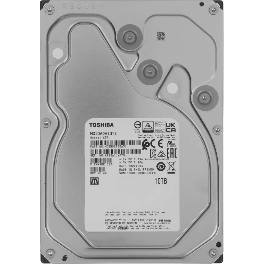 TOSHIBA MG10ADA10TE MG Series 3.5" 10TB 7200rpm 512MB SATA Enterprise 7/24 Harddisk - TOSHIBA - görsel 3