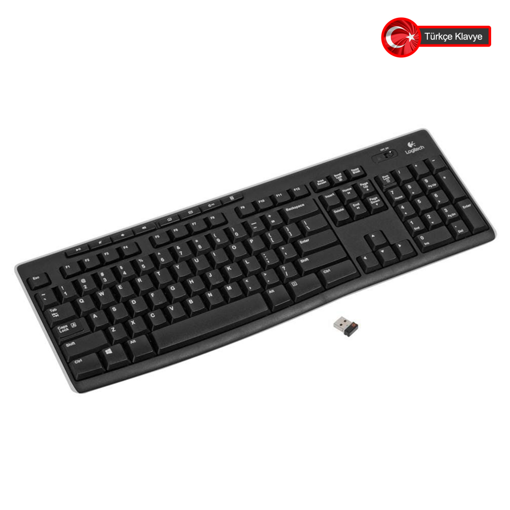 LOGITECH K270, Siyah, 920-003761, Kablosuz, Türkçe Q, Multimedya Klavye - Logitech - görsel 5