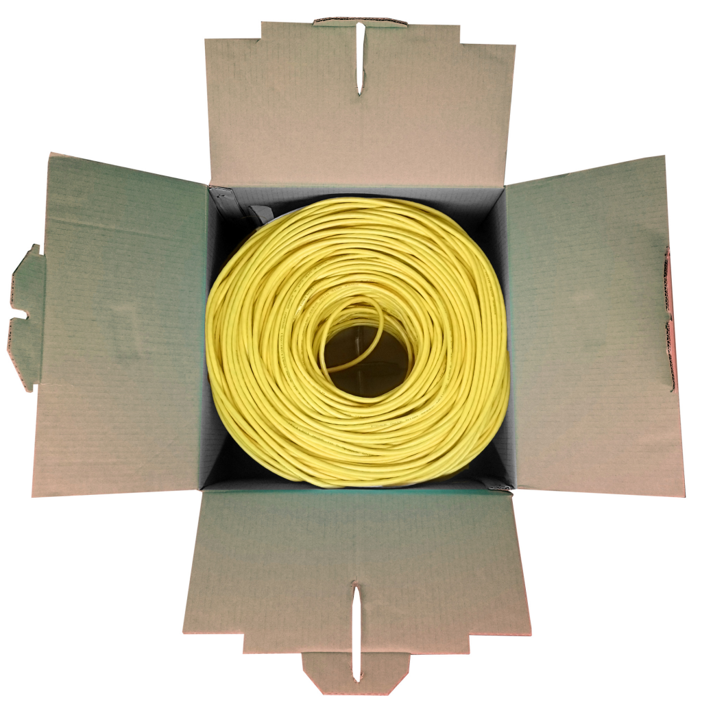 POWERGATE CAT6-BOX-YL, 23AWG, 0,57mm, UTP, CAT6 Kablo, 305m, Sarı - PowerGate - görsel 3
