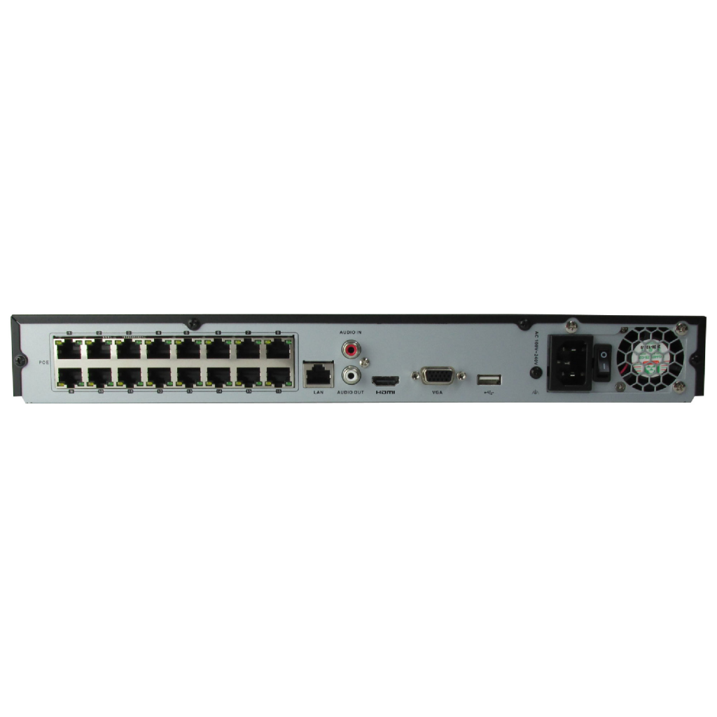 HIKVISION DS-7616NI-Q2/16P, 16Kanal PoE, 8Mpix, H265+, 2 HDD Desteği, 2160P Kayıt, 160Mbps Bant Genişliği, Metal Kasa, NVR - Hikvision - görsel 2