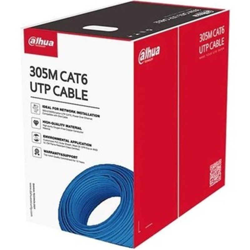 DAHUA PFM922I-6UN-C CAT6 - CCA UTP 305 Metre 23AWG - 0.57mm Network Kablosu Mavi - DAHUA - görsel 2