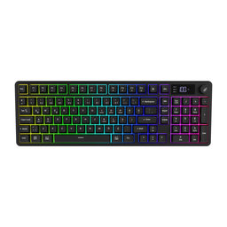 HAWK GAMING HK258 MEMBRANE LCD RGB KABLOSUZ/BLUETOOTH TURKCE KLAVYE SIYAH - HAWK