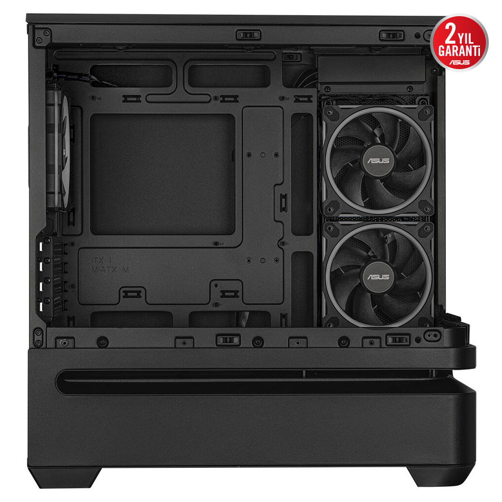 ASUS PRIME AP202 TG ARGB, PSU YOK, Tempered Glass, Kavisli Panel, ARGB, mATX, GAMING KASA - Asus - görsel 4