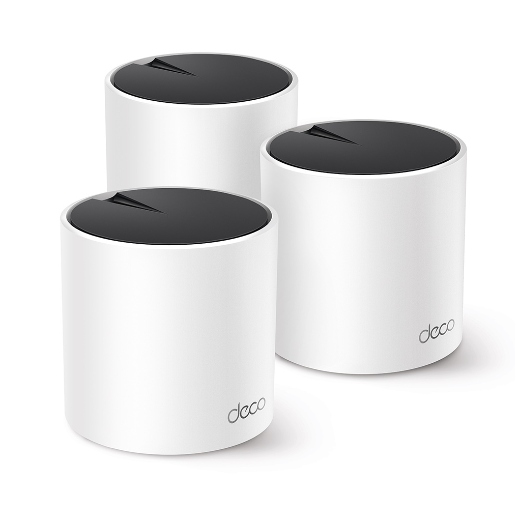 TP-LINK DECO-X55, AX3000, Üçlü Mesh, 3000Mbps, Dual Band, WiFi6, 3Port Gigabit Lan, 600m2 Çekim Alanı, Router, Geniş Alan İnternet Ağı Sağlayıcısı - Tp-Link