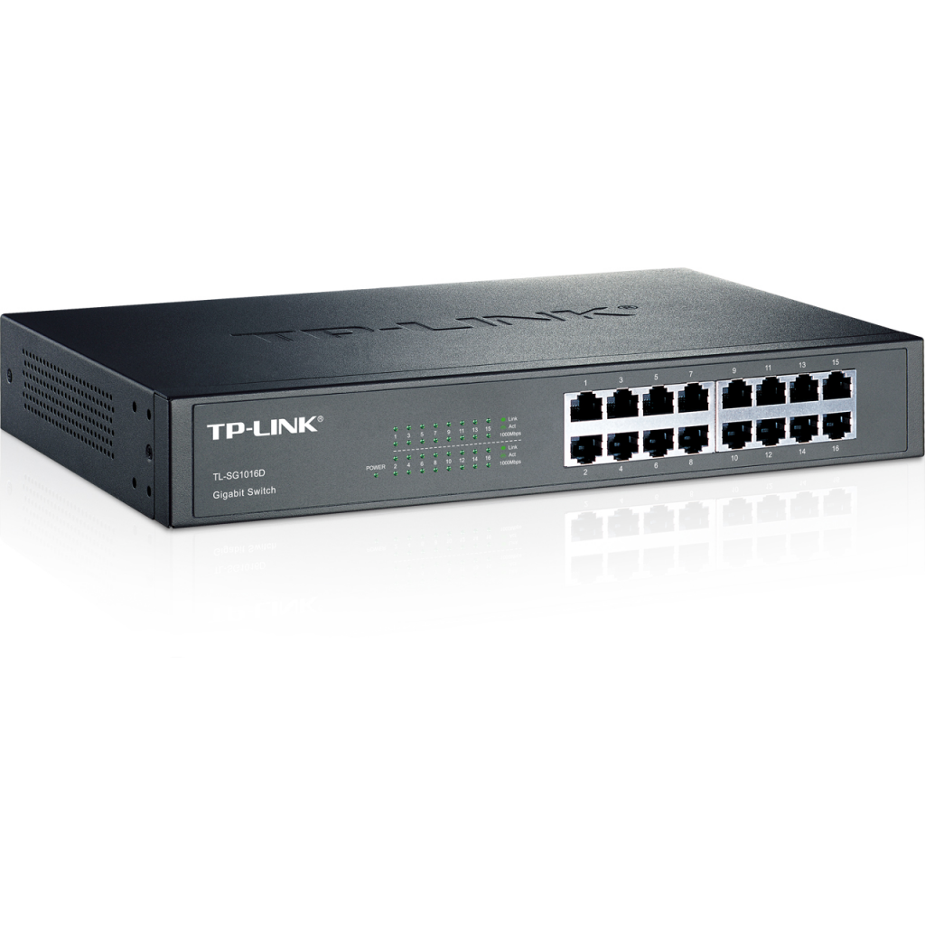 TP-LINK TL-SG1016D, 16 Port, GigaBit, Yönetilemez, Metal Kasa, Rackmount Switch - Tp-Link - görsel 2