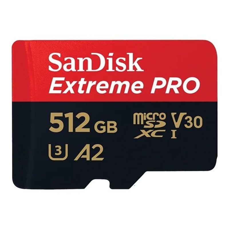 512GB SANDISK EXTREME PRO SDXC UHS-I A2 MICROSD SDSQXCD-512G-GN6MA - Sandisk