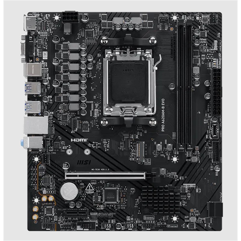 MSI PRO A620AM-B EVO AM5 DDR5 SES GLAN HDMI/VGA SATA3 USB3.2 mATX - MSI - görsel 3