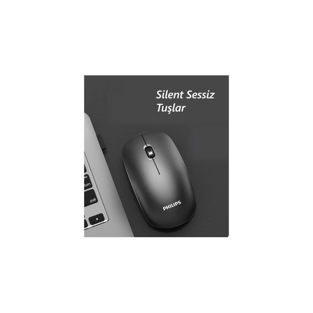 PHILIPS SPK7315B, Siyah, USB Nano 2,4Gh Kablosuz, 1200dpi, Optic, 3 Tuşlu, Sessiz Click, Mouse - Philips - görsel 4