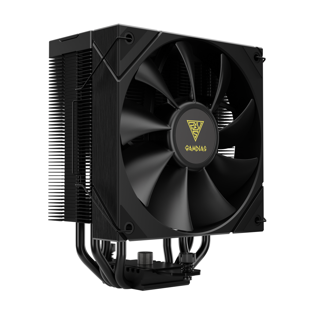 GAMDIAS BOREAS E2-410, Black Edition, 120mm, CPU Kule Tipi Hava Soğutma, Doğrudan Temas Teknolojisine Sahip 4 adet Gelişmiş Bakır Isı Borusu (AMD AM4-AM5 ve INTEL Tüm işlemciler ile uyumlu) - Gamdias