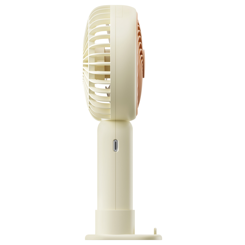 ASONIC AFN20, KREM, 2 Kademeli Hız, Elde Kullanım, Dahili 250mAh Bataryalı, Type-C Şarj Girişli, Vantilatör - Asonic - görsel 4