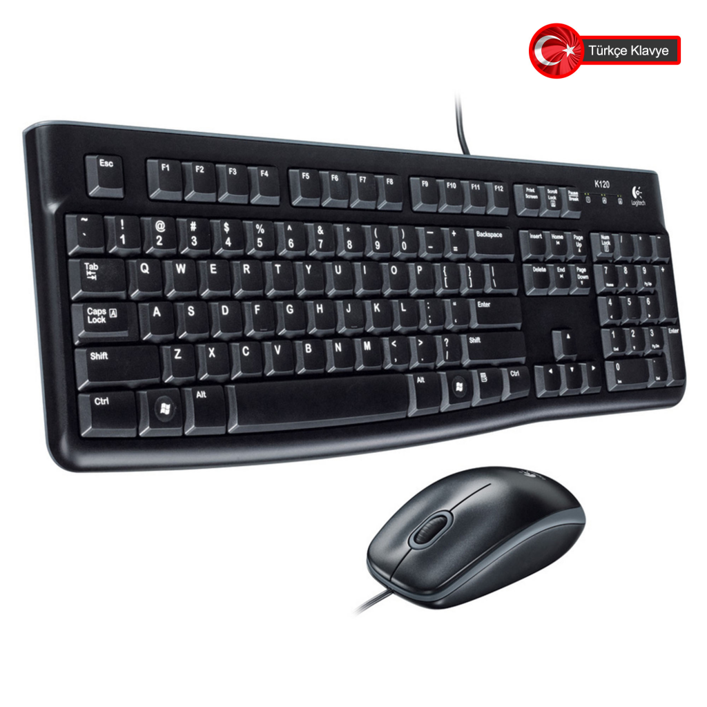 LOGITECH MK120, 920-002560, USB Kablolu, Türkçe Q, Klavye Mouse Set - Logitech - görsel 2