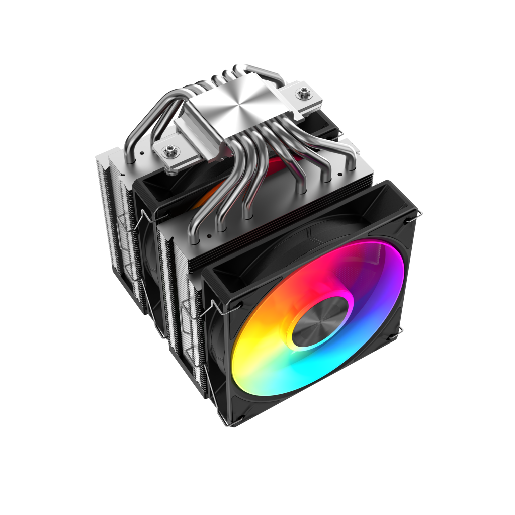 SAMA A60L, Black, 2x120mm ARGB Fan, Kule Tipi Hava Soğutma, 6 adet Gelişmiş Nikel Kaplı Bakır Isı Borusu, CPU Fan (AMD ve INTEL Tüm işlemciler ile uyumlu) - Sama - görsel 4