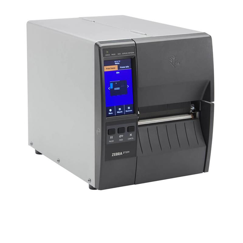 ZEBRA ZT231 (ZT23142-T0E000FZ) 203DPI TERMAL TRANSFER USB+SERİ+ETHERNET METAL KASA END. BARKOD YAZICI (RİBONLU KULLANIM) - Zebra