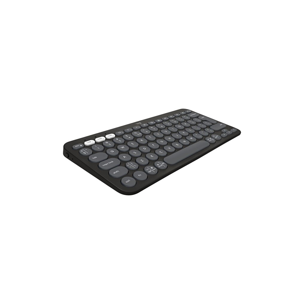 LOGITECH K380S, Pebble Keys 2,  Siyah, 920-011859, Bluetooth, Türkçe, Q, Multimedya, Mini Klavye - Logitech