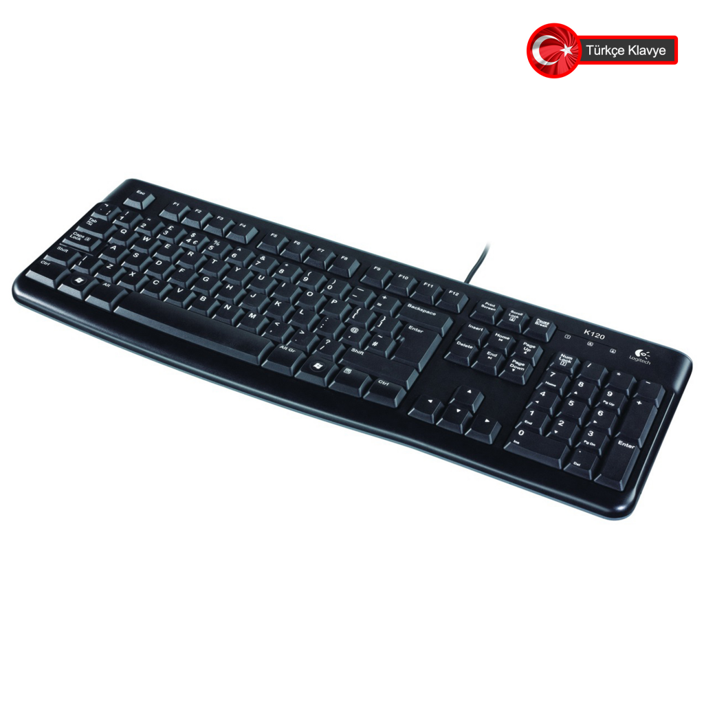 LOGITECH K120 Q Türkçe USB Standart Siyah Klavye - LOGITECH - görsel 3