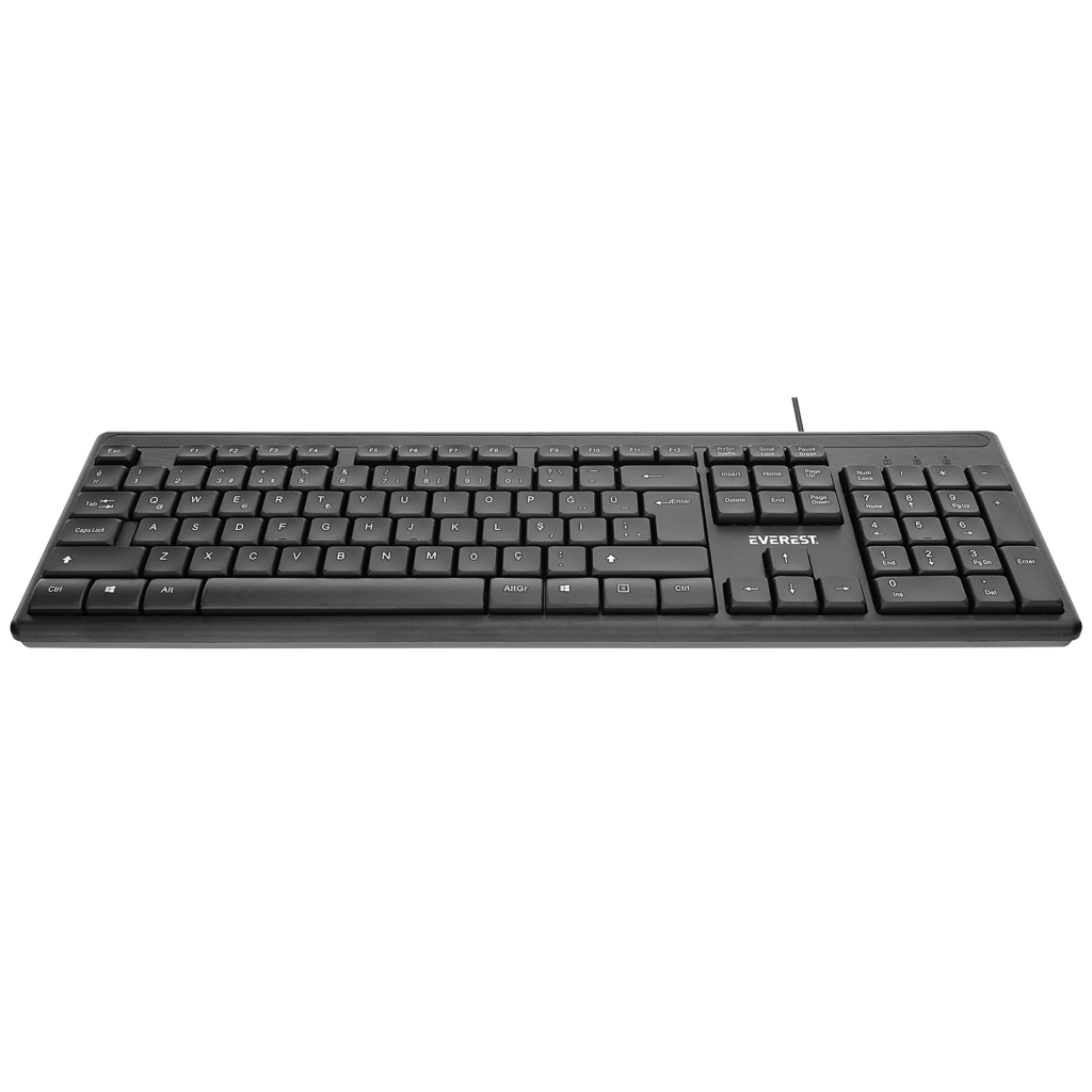 EVEREST KB-1002, USB Kablolu, Türkçe Q, Standart Klavye (Siyah) - Everest - görsel 2