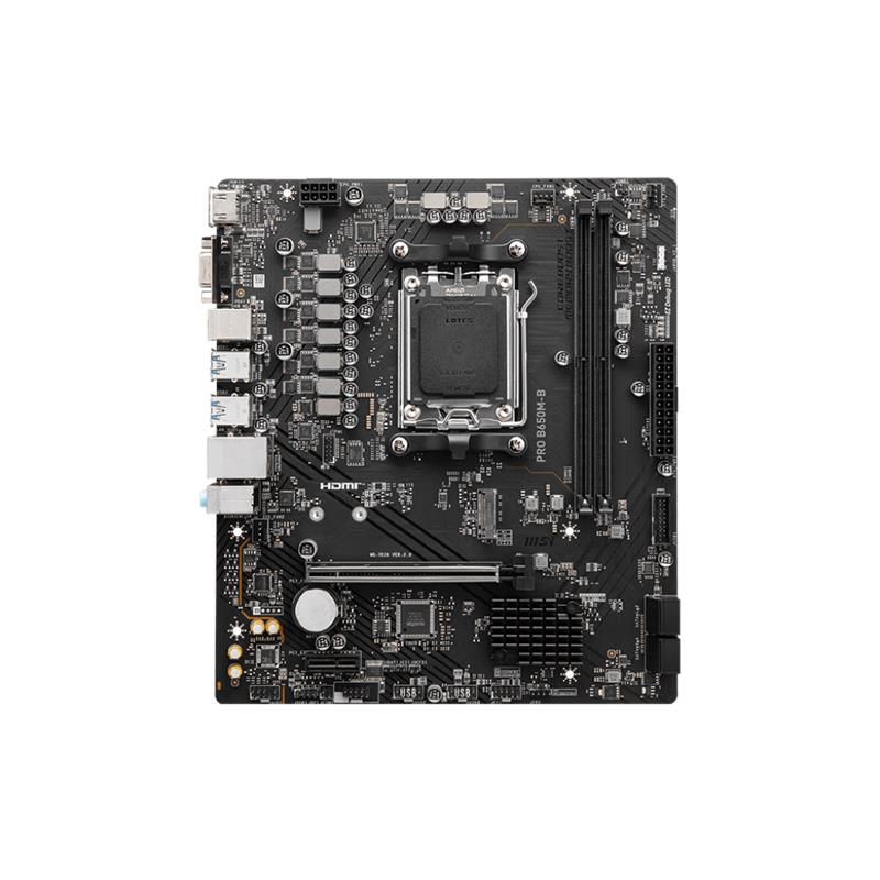 MSI PRO B650M-B DDR5 6800MHZ 1XVGA 1XHDMI 1XM.2 USB 3.2 MATX AM5 (AMD AM5 9000/8000/7000 SERİLERİ İLE UYUMLU) - Msi - görsel 2