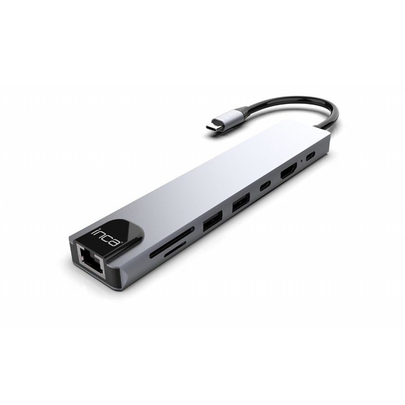 INCA ITPC-7T 8 Port Type-C Hub+Çevirici Aluminyum Çoklayıcı - INCA - görsel 2