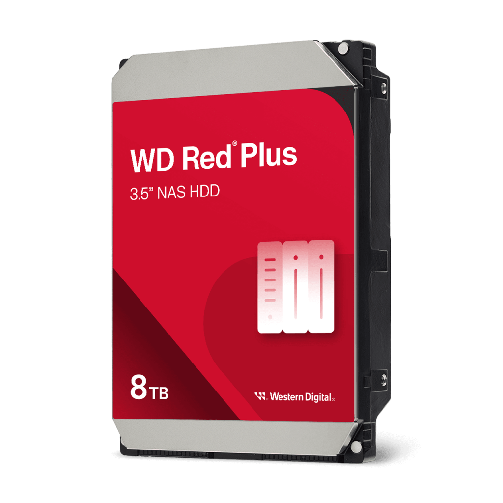 WD RED Plus, WD80EFPX, 3.5", 8TB, 256Mb, 5640 Rpm, 7/24 GÜVENLİK-NAS-SERVER HDD - Western Digital