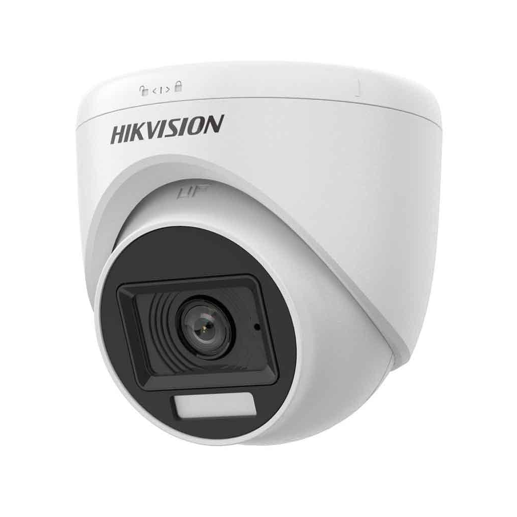 HIKVISION DS-2CE76D0T-LPFS 2Mpix, 20Mt Gece Görüşü, 2,8mm Lens, Hybrid Light, Dahili Mikrofon, Plastik Dome Kamera - Hikvision