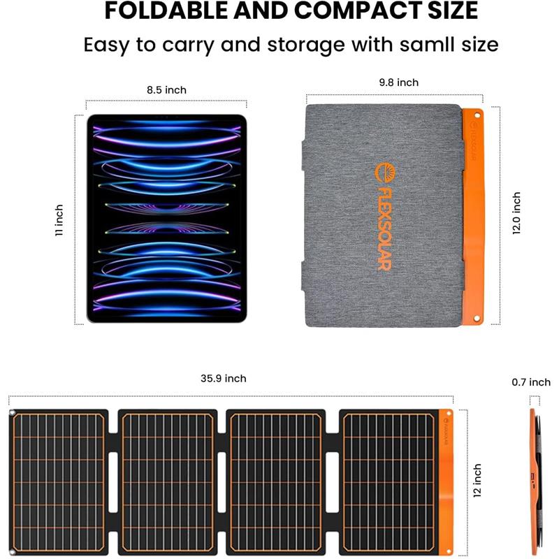 FLEXSOLAR S40 USB ÇIKIŞLI SOLAR PANEL 40W - FlexSolar - görsel 3
