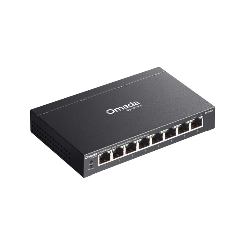 TP-LINK OMADA ES208GP 8 Port Gbit 8 Port PoE+ 64W Metal Yönetilebilir Switch - TP-LINK OMADA - görsel 4