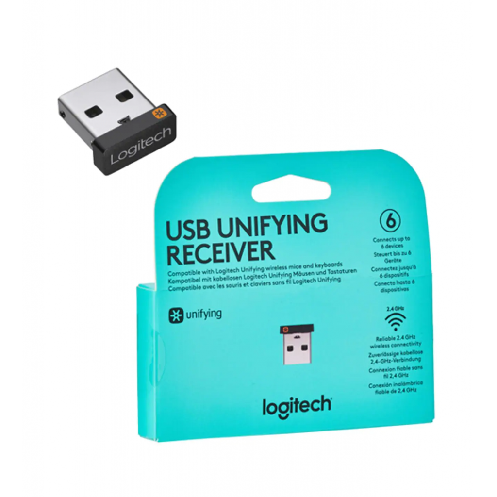 LOGITECH USB UNIFYING RECEIVER, 910-005931, USB Kablosuz Alıcı, 6 Cihaz için Tek Alıcı - Logitech - görsel 3