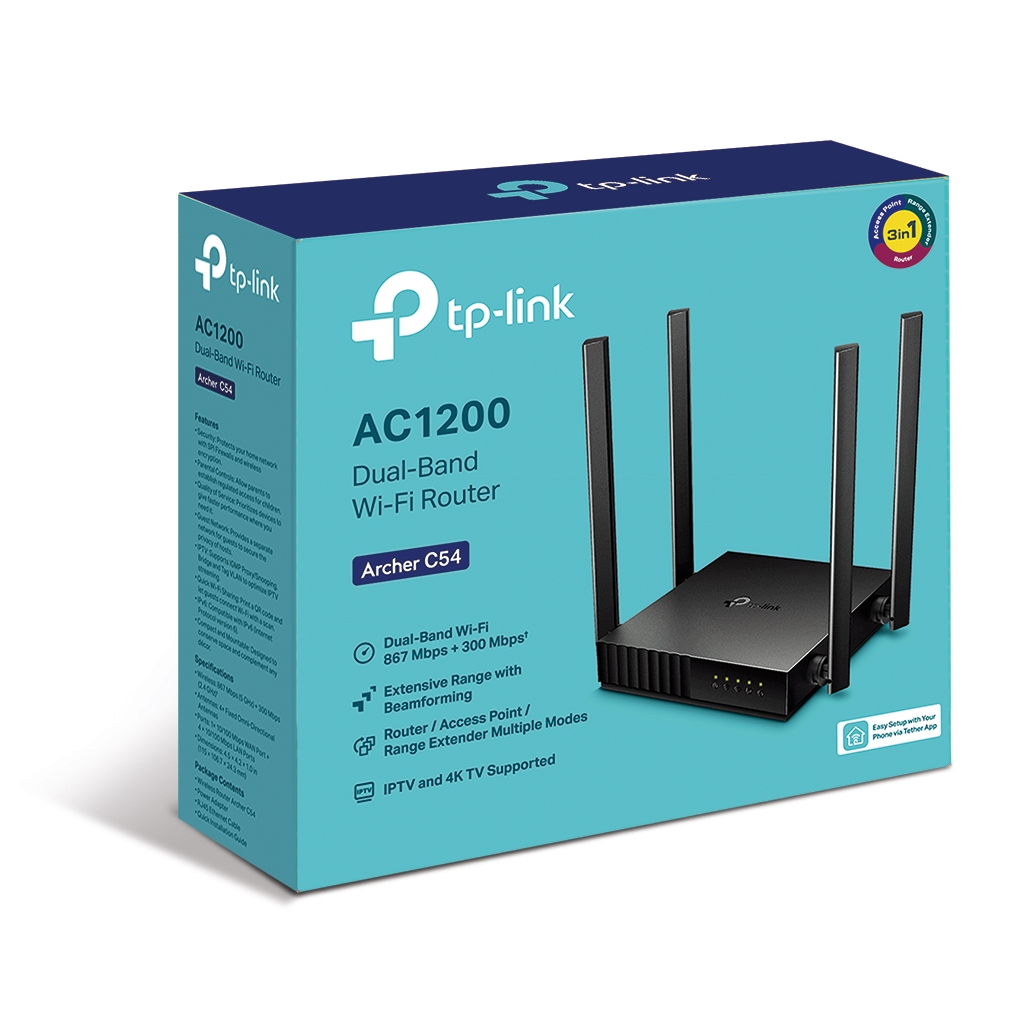 TP-LINK ARCHER C54 4 Port 10/100Mbps AC1200 4 Anten Masaüstü Dual-Band Wi-Fi Router - TP-LINK - görsel 4