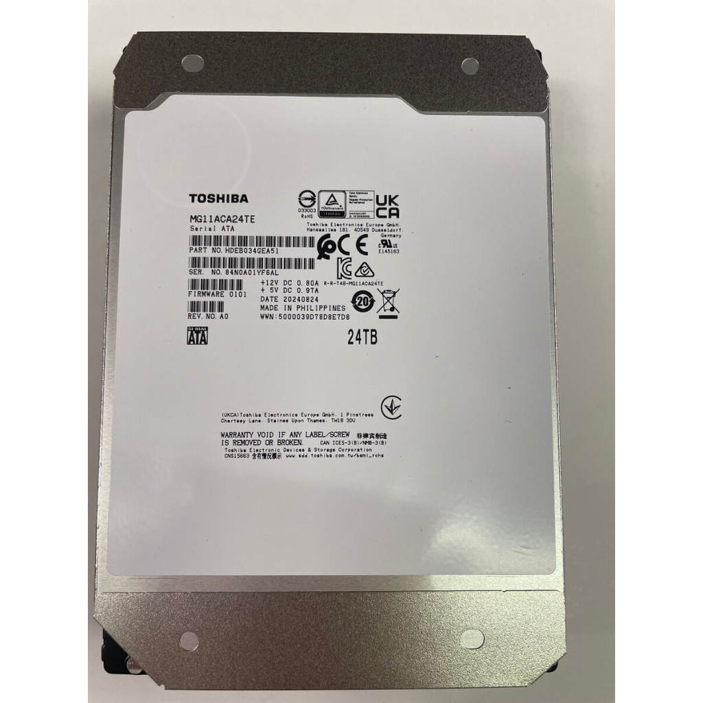 TOSHIBA MG11ACA24TE MG Series 3.5" 24TB 7200rpm 1024MB SATA Enterprise 7/24 Harddisk - TOSHIBA - görsel 3