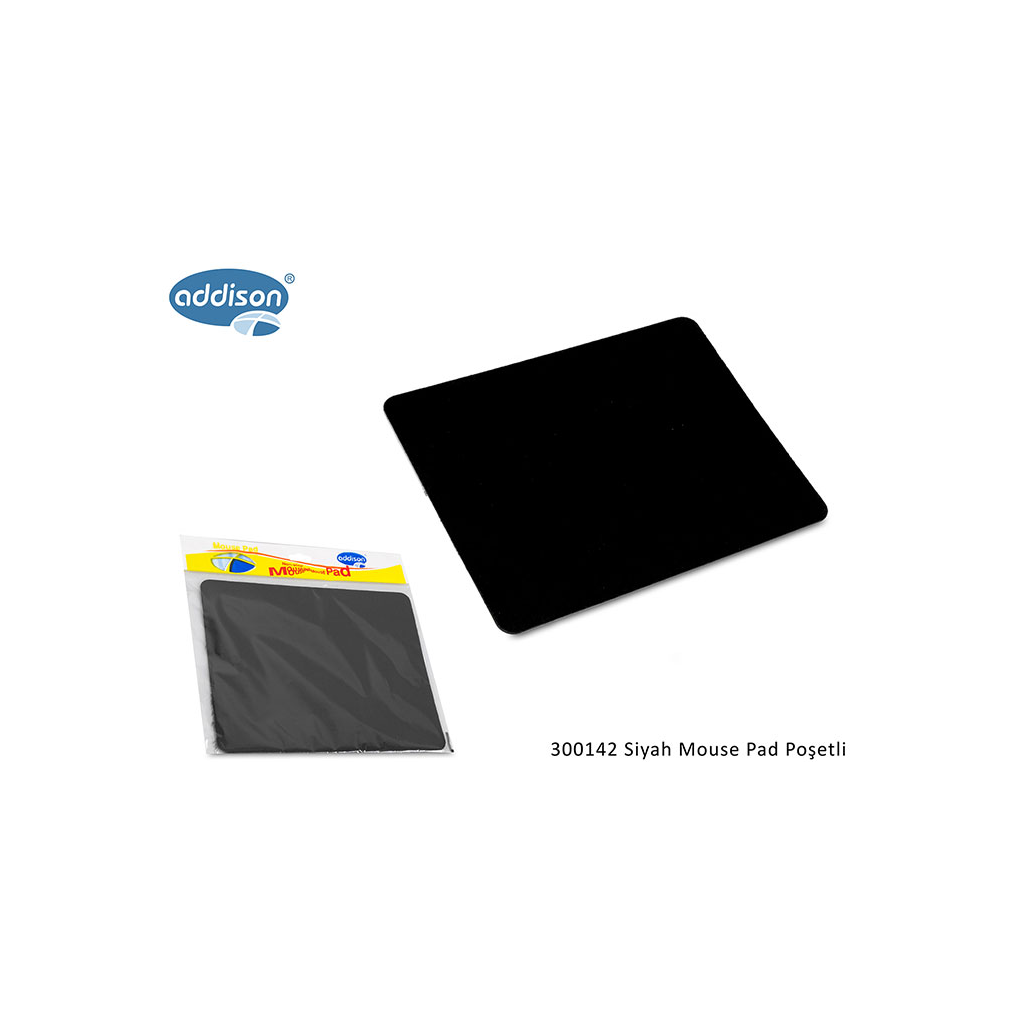 ADDISON 300142, 177x217x2mm, Lüx, Big, MOUSE PAD,  (Siyah) - Addison