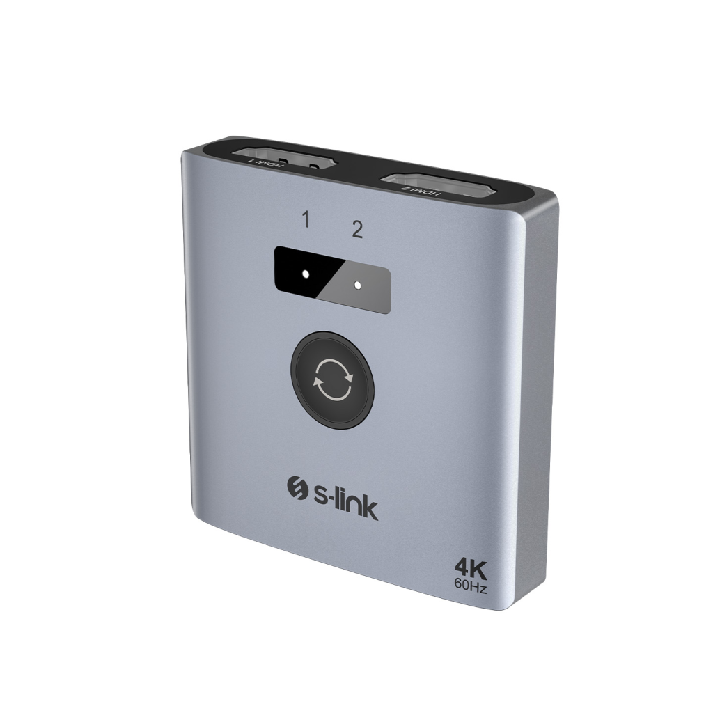 S-LINK SL-LU602, 2xHDMI, 4K, 60Hz, Monitör Çoklayıcı (1PC-2Monitör veya 2PC- 1Monitör) Çift Yönlü Switch - S-Link - görsel 2