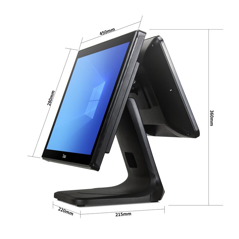 TIWOX TP-7610D I7 10.NESIL 8GB 128GB SSD 18.5" DOKUNMATIK POS PC +13.2" EKRAN - TIWOX - görsel 3