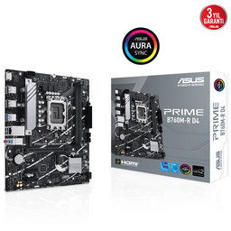ASUS PRIME B760M-R-D4 1700P DDR4 SES GLAN HDMI SATA3 USB2.0 mATX - ASUS
