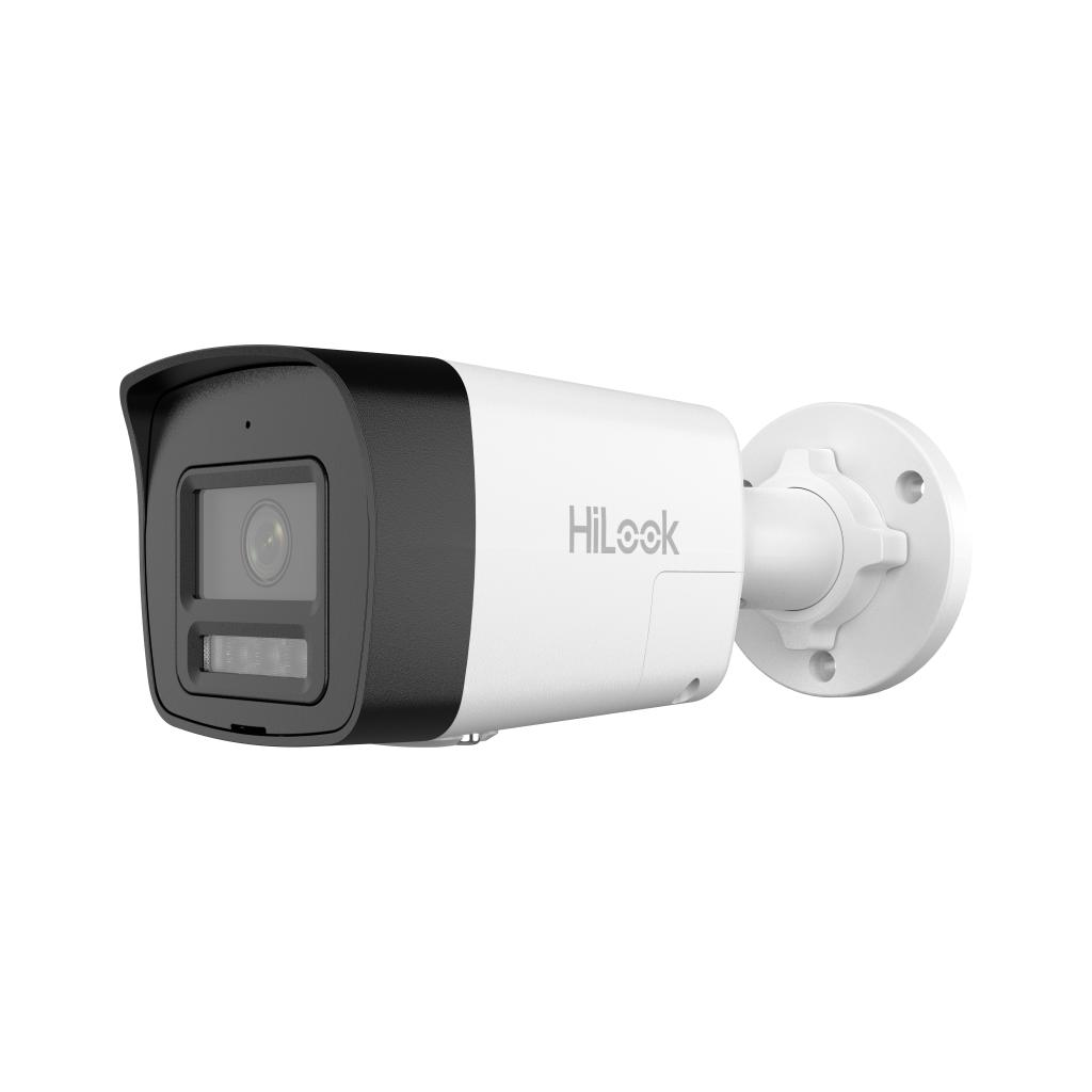 HILOOK IPC-B120HA-LUFC, 2Mpix, 2,8mm Lens, H265+, Dual Light, 30Mt Gece Görüşü, Dahili Mikrofon, IP67, PoE, Bullet, IP Kamera - Hilook