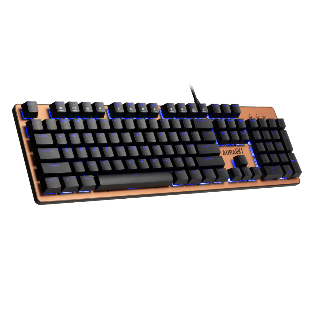 GAMDIAS AURA GK1, USB Kablolu, İngilizce,  Rainbow Backlight, Red Mekanik Switch, Bronz Edition, Gaming Klavye - Gamdias - görsel 2