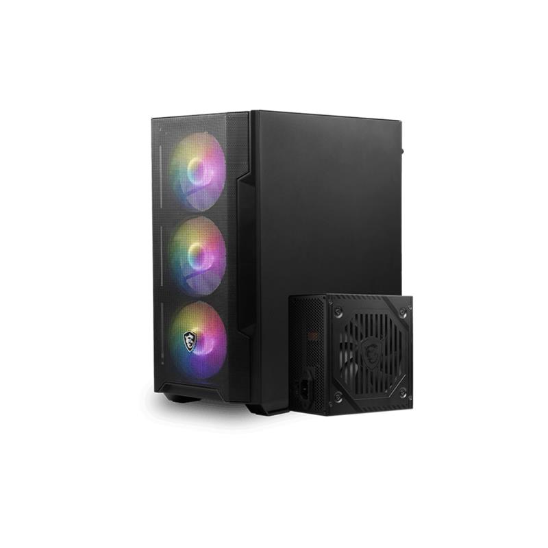 MSI MAG FORGE M100A D60 600W 80+ 4x12CM ARGB FAN mATX KASA - MSI - görsel 4